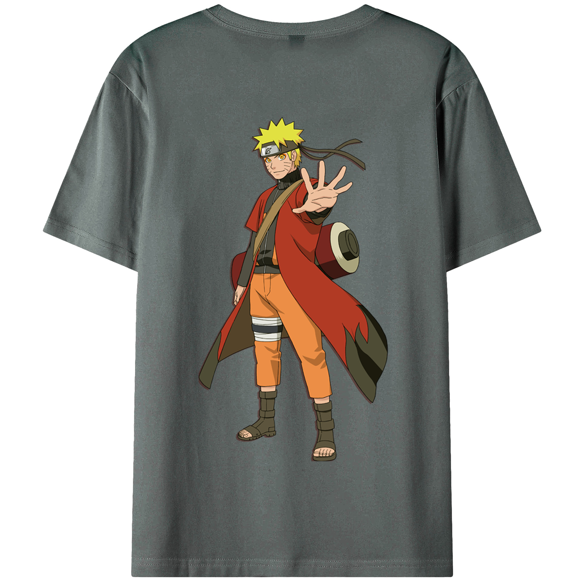 （画像用） NARUTO -ナルト- うずまき ナルト Uzumaki Naruto 綿100％半袖Tシャツ（背面プリント）